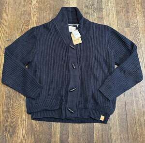 Weatherproof Vintage Men's Navy Shawl Collar Toggle Cardigan Sweater Size XL
